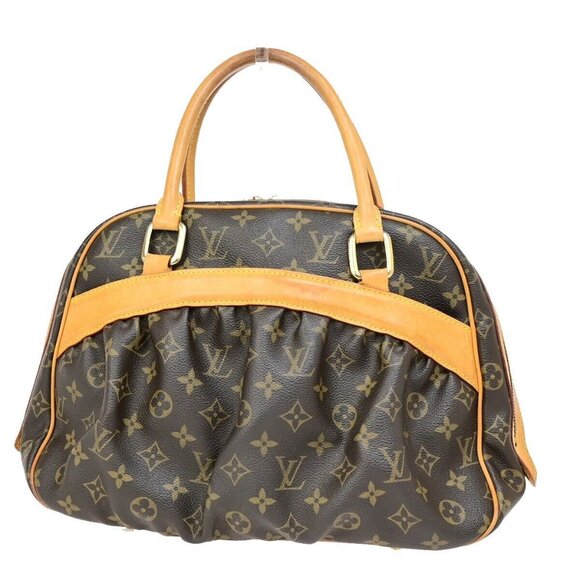 LOUIS VUITTON Mitzi Tote Hand Bag Monogram Leather Brown Spain - Picture 1 of 15